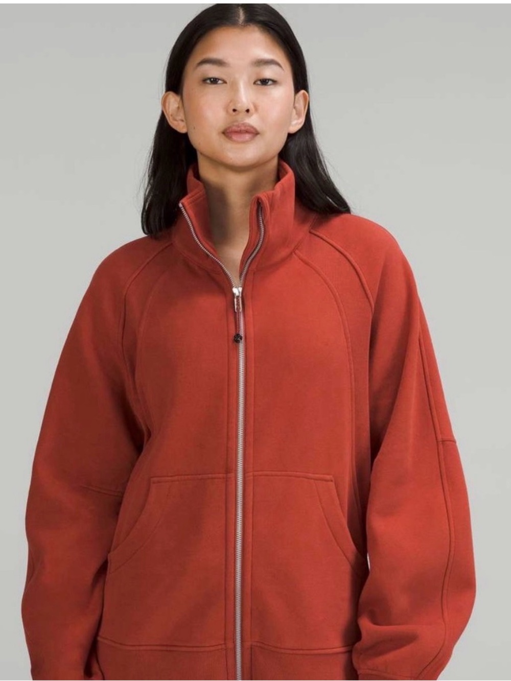 LULULEMON SCUBA OVERSIZED LONG FULL ZIP FUNNEL